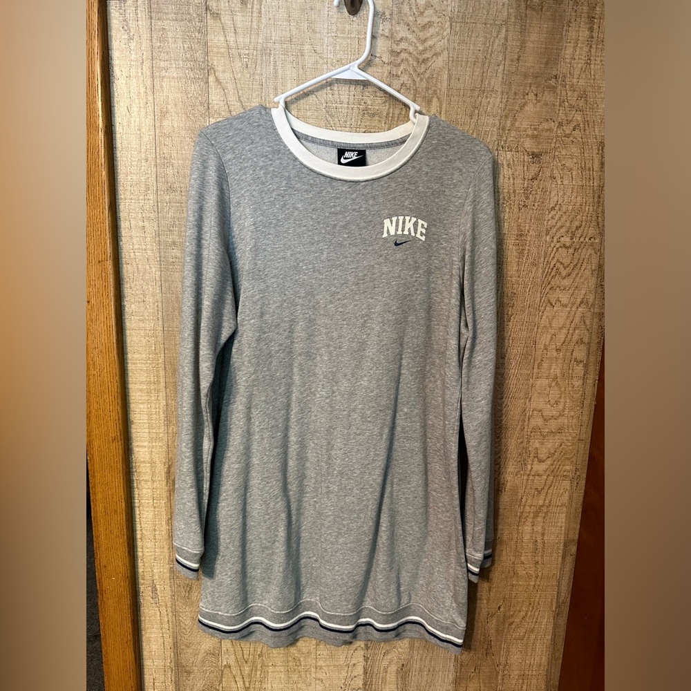 Gray Nike Long Sleeve Dress
